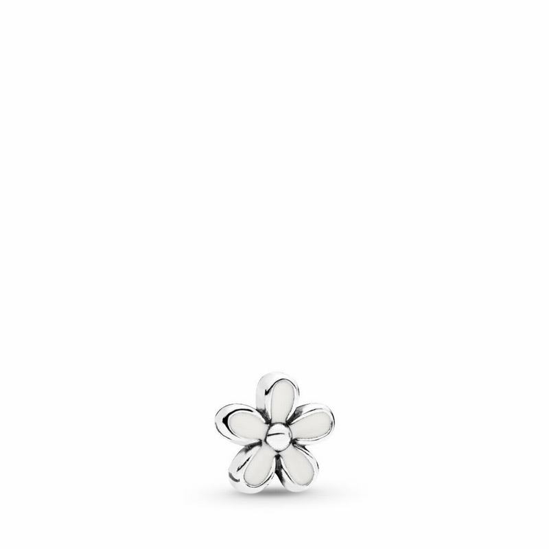 Pandora Darling Daisy Petite Locket Charm Online NZ, Sterling Silver (247681-WHZ)